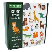 Hayvanlar Zeka Kartları 12+ Ay Bebek Kitapları ve Eğitim Kartları