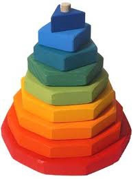 Grimms  Geometrical Stacking Tower Small Ahşap (9 Parça 20 Cm) 11080