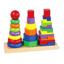 Viga Toys Geometrik 3'lü Kule