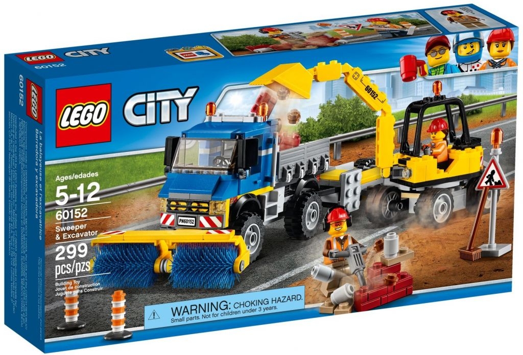 Lego 60152 City   Süpürücü ve Ekskavatör