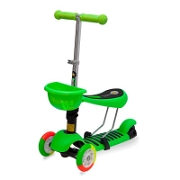 3in1 Oturmalı Scooter - Yeşil Scooterlar